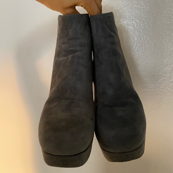 Prada Grey Suede Ankle Boots - Picture 2 of 3